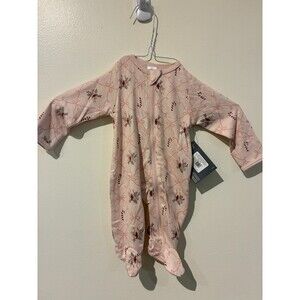 NWT Modern Moments Pink Candy Cane Sleeper - Newborn (NB)